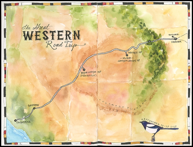 Great Western Road Trip Map